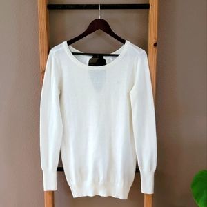 NWT White Knit Motherhood Maternity Sweater